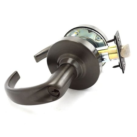 Schlage Commercial Entry Sparta Lever C Keyway, 2-3/4" Deadlatch, ANSI Strike Oil Rubbed Bronze ALX53PSPA613